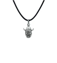 Minimal Viking Savaşçı Deri ip Kolye - Gümüş Kaplama - Kadın Erkek Kolye - No:974
