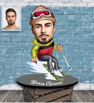 Kişiye Özel Sporcu Karikatürlü Ahşap Biblo Bay-2-Eco