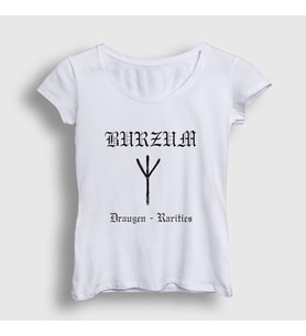 Presmono Kadın Beyaz Draugen Burzum T-Shirt 23722tt (Beyaz)