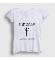Presmono Kadın Beyaz Draugen Burzum T-Shirt 23722tt (Beyaz)