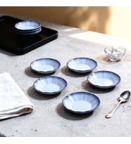 GÜRAL PORSELEN Acem 6 Parça 10 cm Porselen Çay Tabağı Seti