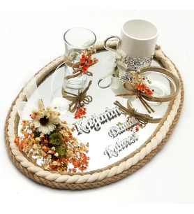 Damat Kahve Fincanı Tepsi Takım