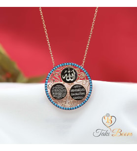 Dualı Kolye, Ayetel Kürsi, Nazar Duası, Allah Yazılı Gümüş Kolye