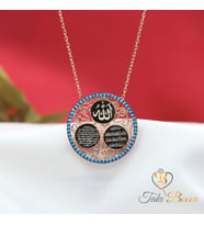 Dualı Kolye, Ayetel Kürsi, Nazar Duası, Allah Yazılı Gümüş Kolye