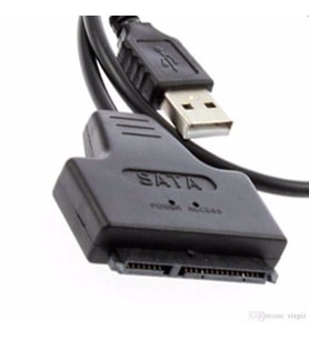 2.5 HDD 7+15 Pin Sata 22 Pin USB 2.0 Harddisk Bağlantı Kablosu (Metal)