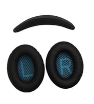 Bose QC35 Kulaklık Pedi ve Kafa Bandı - Set Halinde Kulaklık Pedi Yastığı Süngeri ve Kafa Yastığı (Siyah)