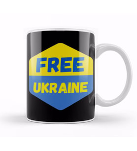 Ukraine 2022 Free Ukraine Kupa Bardak Porselen