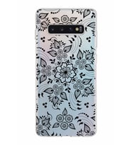 Samsung Galaxy S10 Plus Kapak Nostalji Desen Tasarımlı Şeffaf Silikon Kılıf