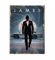 James Bond Hediyelik Ahşap Tablo