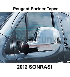 Peugeot Partner Tepee Ayna Kapağı Kromu Nikelajı 2012-