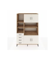 Kronos Dolap 8 Raflı 4 Çekmeceli 4 Kapaklı 132x59x195 Çam-Aytaşı/Aytaşı
