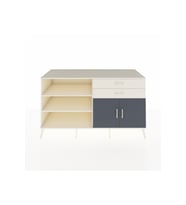 Kronos Konsol 3 Raflı 2 Çekmeceli 2 Kapaklı 176x59x99 Aytaşı-Antrasit/Aytaşı