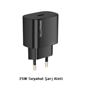 Realpower 25W Seyahat Şarj Aleti Aleti Type-C