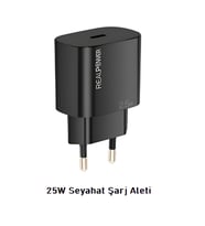Realpower 25W Seyahat Şarj Aleti Aleti Type-C