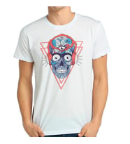 Bant Giyim - Stereo Skull Beyaz Erkek T-shirt Tişört