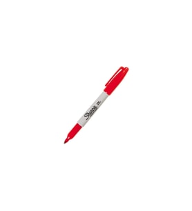 Sharpie Markör Permanent Fine Yuvarlak Uçlu Kırmızı (12 Li Kutu)