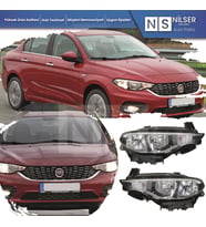 Fiat Egea Motorlu Ön Sağ-Sol Far TAKIMI 2015-2019 AYFAR
