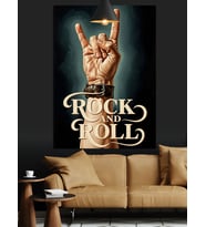 Rock'n Roll el işareti Dekoratif Kanvas - Mdf Ahşap Tablo