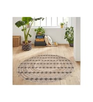 Eliana Home Baskılı, Yıkanabilir Kaymaz Taban Yuvarlak Halı LNA7069-SD354 120x120 cm (Kahverengi)
