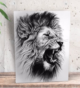 BK Gift Lion Tasarımlı Dekoratif Mini Kanvas Tablo 15x20cm-1