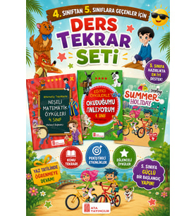 4.Sınıftan 5.Sınıfa Geçenler İçin Ders Tekrar (Neşeli Matematik+Okuduğumu Anlıyorum+Summer Holiday)