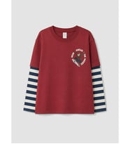 LCW Kids Bordo Baskılı Erkek Çocuk Tişört