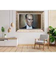 Gümüş Çerçeveli Atatürk Tablo as56