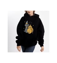 Unisex Cat Halloween Kapüşonlu Sweatshirt