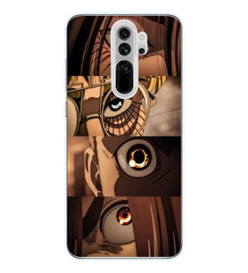 Xiaomi Redmi Note 8 PRO Uyumlu Attack On Titan Tasarımlı Şeffaf Telefon Kılıfı