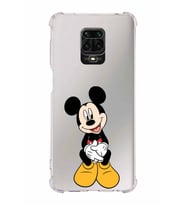 Xiaomi Redmi Note 9 Pro Köşe Korumalı Antişok Kapak Mickey Mouse Tasarımlı Şeffaf  Kılıf