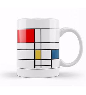 Mondrian Kupa Bardak Porselen