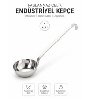 Beylini Endüstriyel Sanayi Tipi Kepçe Paslanmaz Çelik Asılabilir Lokanta Restoran Sanayi Tipi Servis Kepçesi