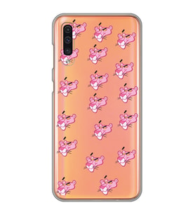 Samsung Galaxy A70 Uyumlu Pink Panter Tasarımlı Şeffaf Telefon Kılıfı
