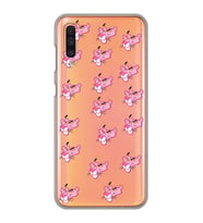 Samsung Galaxy A70 Uyumlu Pink Panter Tasarımlı Şeffaf Telefon Kılıfı