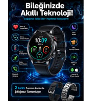 Çift Kordonlu Yüksek Çözünürlüklü Akıllı Saat Uyku İzleyici & Spor Modları