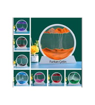 Kişiye Özel 3d Hareketli Sandscape Kum Saati Dekoratif 21cm
