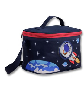 Ümit Çanta 5043 Isı Yalıtımlı Erkek Çocuk (Astronot Baskılı, Lacivert Kırmızı Renkli) Beslenme Çantası (Çok Renkli)
