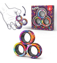 Manyetik yüzükler, Fidget oyuncakları, mıknatıslı yüzükler, sonsuz eğlence saatleri, çevirin, bağlayın ve oynayın, erkekler ve kızlar için çekici duyusal oyuncaklar