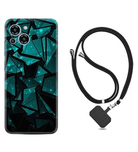 Reeder S23 Max Pro Kılıf Resimli Boyun Askılı İpli Desenli Silikon Green Prizmas 1348