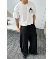 Panda Baskılı Unisex Basic Tişört – Rahat Kesim Günlük Stil