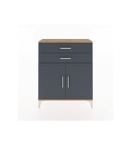 Arges Şifonyer 2 Raflı 2 Çekmeceli 2 Kapaklı 88x30x106 Çam-Antrasit