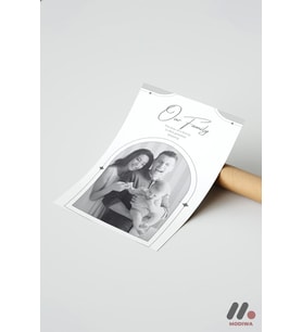 Kişiye Özel Our Family Kemerli Aile Posteri, Çerçevesiz Yüksek Kalite Duvar Afişi