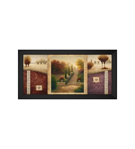 Manzara Temalı Kanvas Tablo 80 x 110 cm Siyah Çerçeve