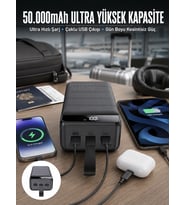Powerbank Çoklu Şarj Girişi 50.000 Mah Taşınabilir Dijital Göstergeli (Kopya)