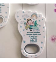 İsme Özel Bebek Ayağı Açacak Magnet- Uçak Doğum Günü Magneti - Pilot Bebek Açacak Magnet