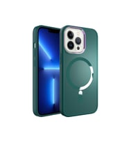 Apple iPhone 13 Pro Uyumlu Kılıf M-safe Wireless Şarj Özellikli Zore Stil Kapak (Beyaz)