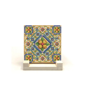 İtalyan Deseni Baskılı Taş Masaüstlük 10X10