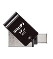 Philips FM12DC152B/00 128GB 2 IN 1 TYPE-C/USB 3.1 Siyah Gri USB Flash Bellek