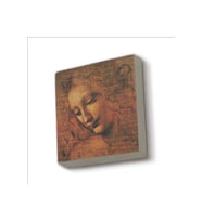 Kadın Başı Eskizi (Leonardo Da Vinci, 1508) Baskılı Taş Magnet 5X5