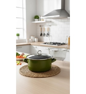 Milano Premium 22 cm Zeytin Yeşili Kızartma Tenceresi – 4,5 L